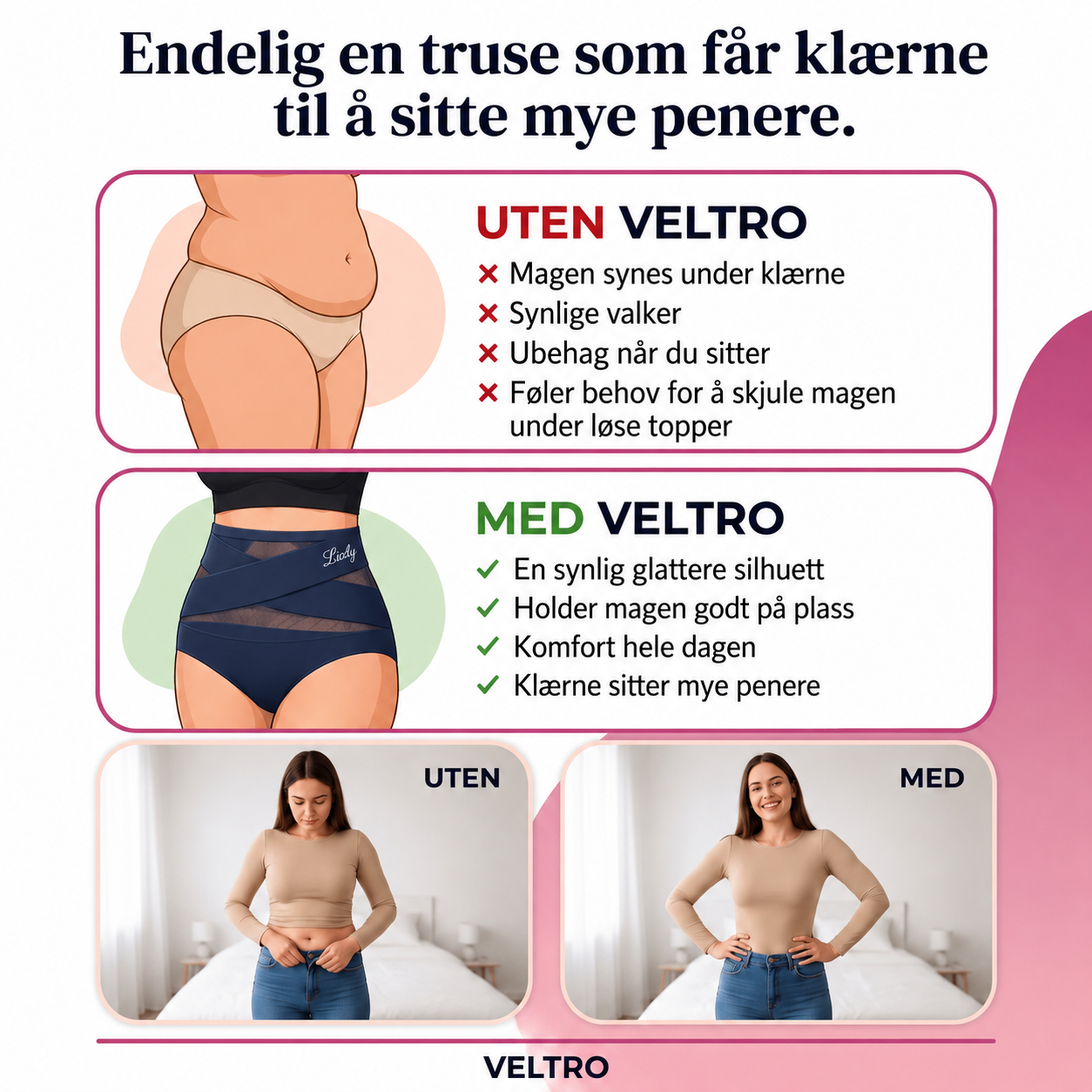Formtruse med 360° kryssstøtte