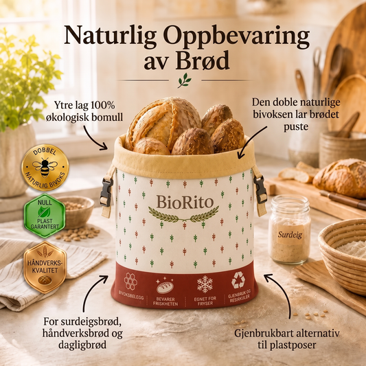 Brødposer i bivoks og 100 % bomull – Premium