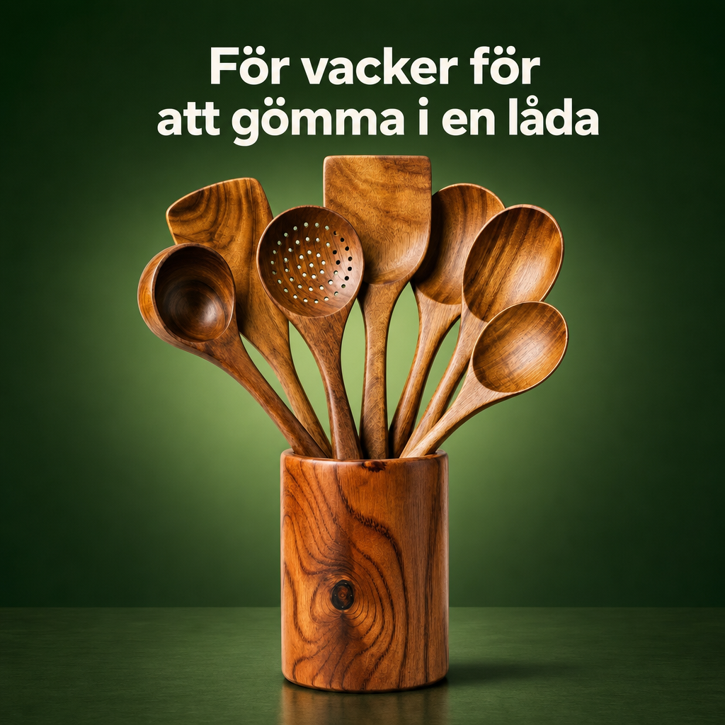 Köksredskap i akaciaträ