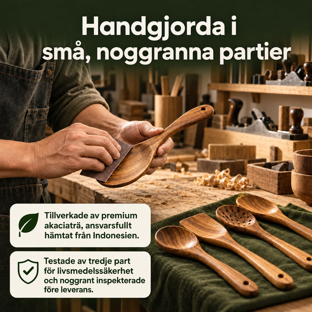 Köksredskap i akaciaträ