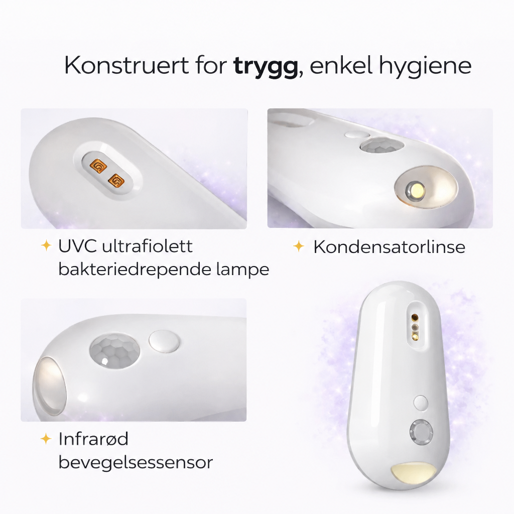 Stillera - Selvrensende UV-toalettdesinfiserer og nattlys
